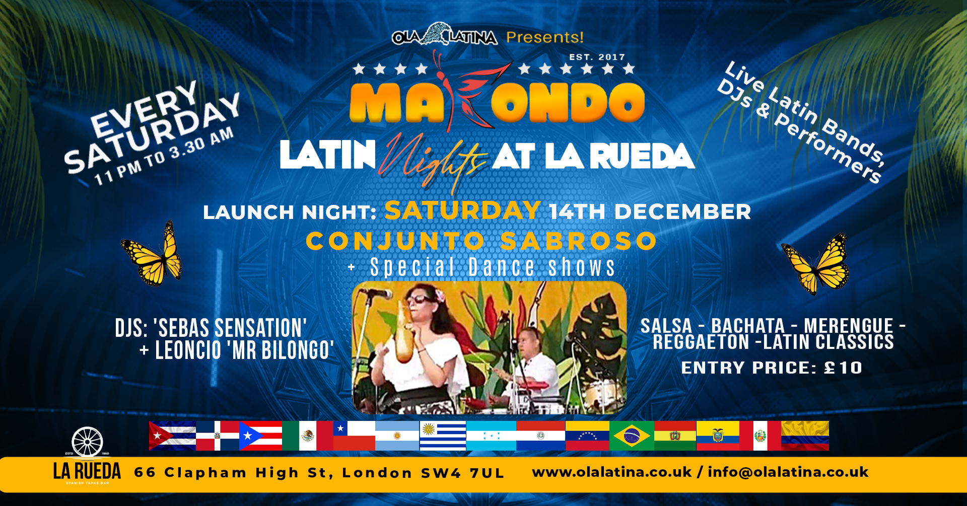 'MAKONDO' LATIN NIGHTS EVERY SATURDAY AT 'LA RUEDA' CLAPHAM 11 pm to 3.30 am