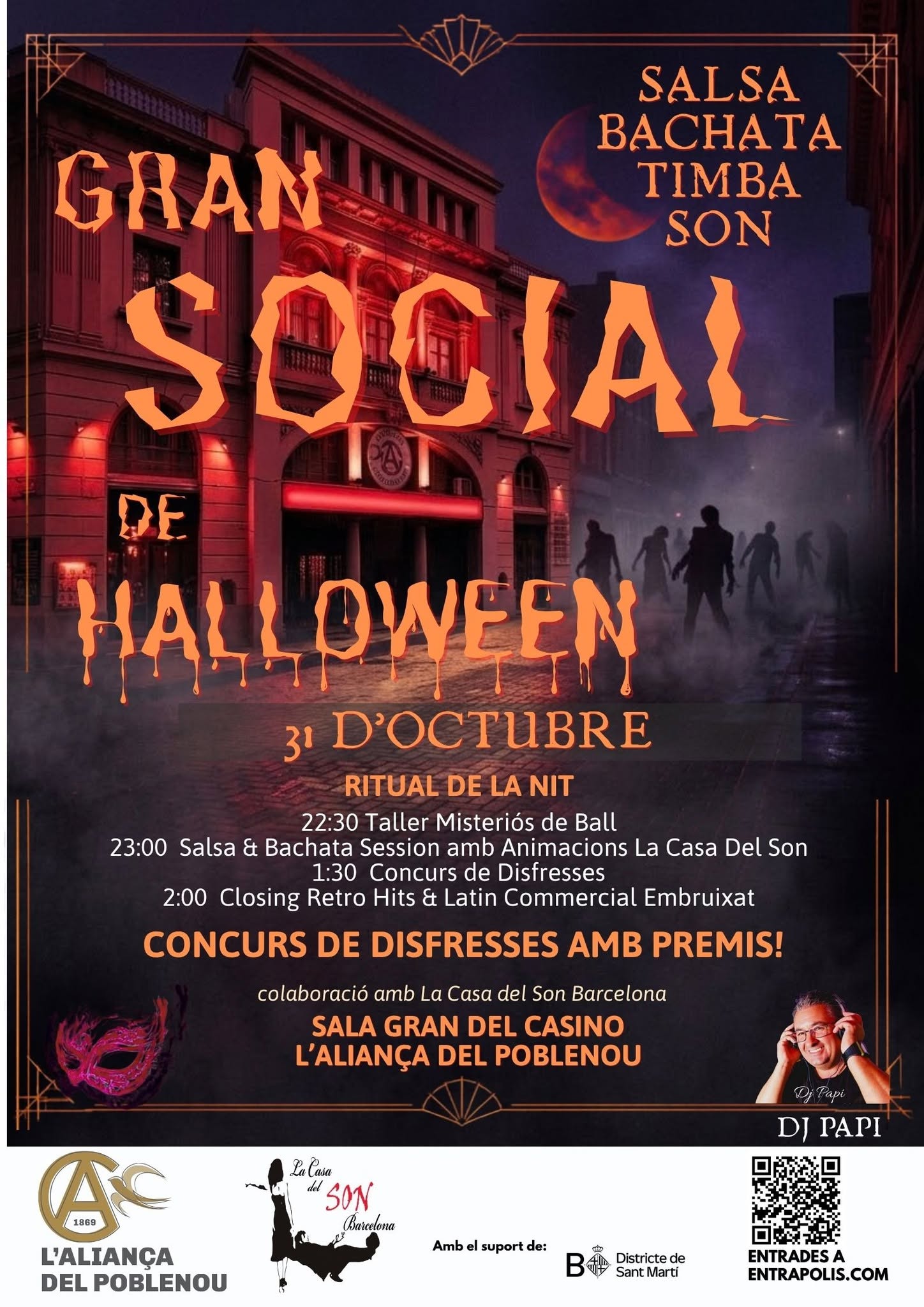 Gran Social de Halloween • Salsa Bachata Timba Son Reparto