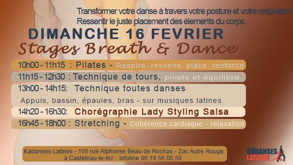 Stages Breath & Dance : Place toi et améliore ta danse