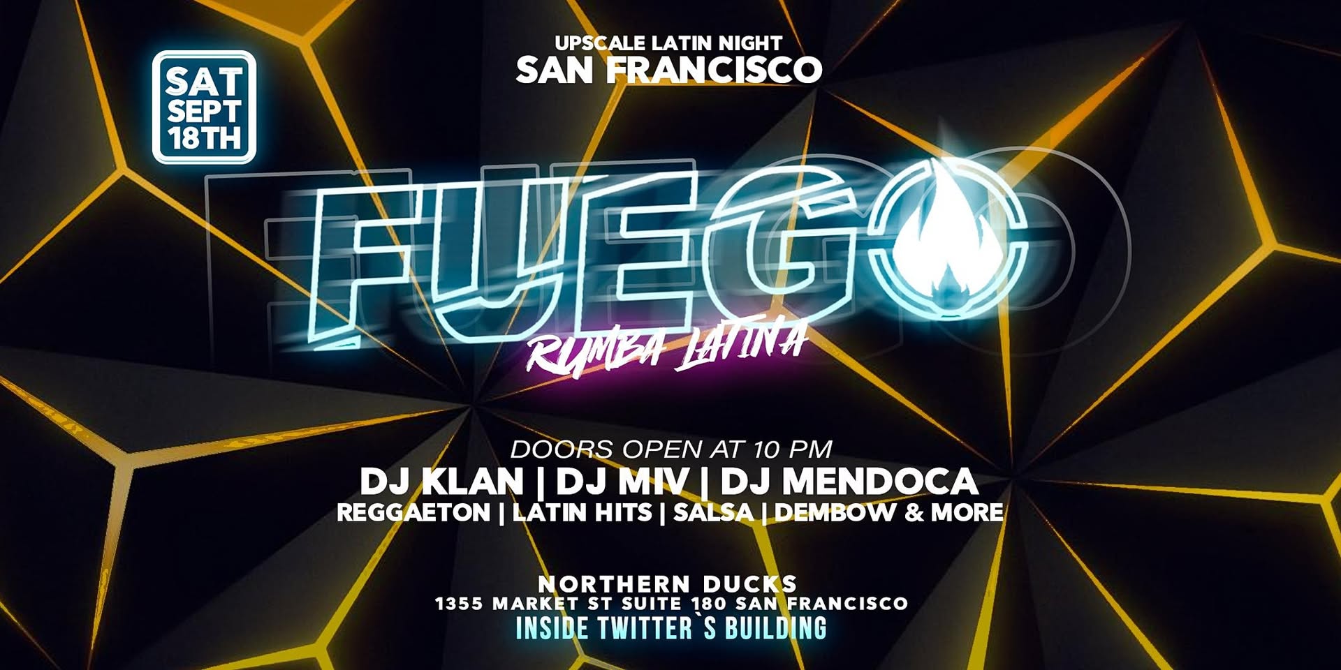"FUEGO" Latin dance party