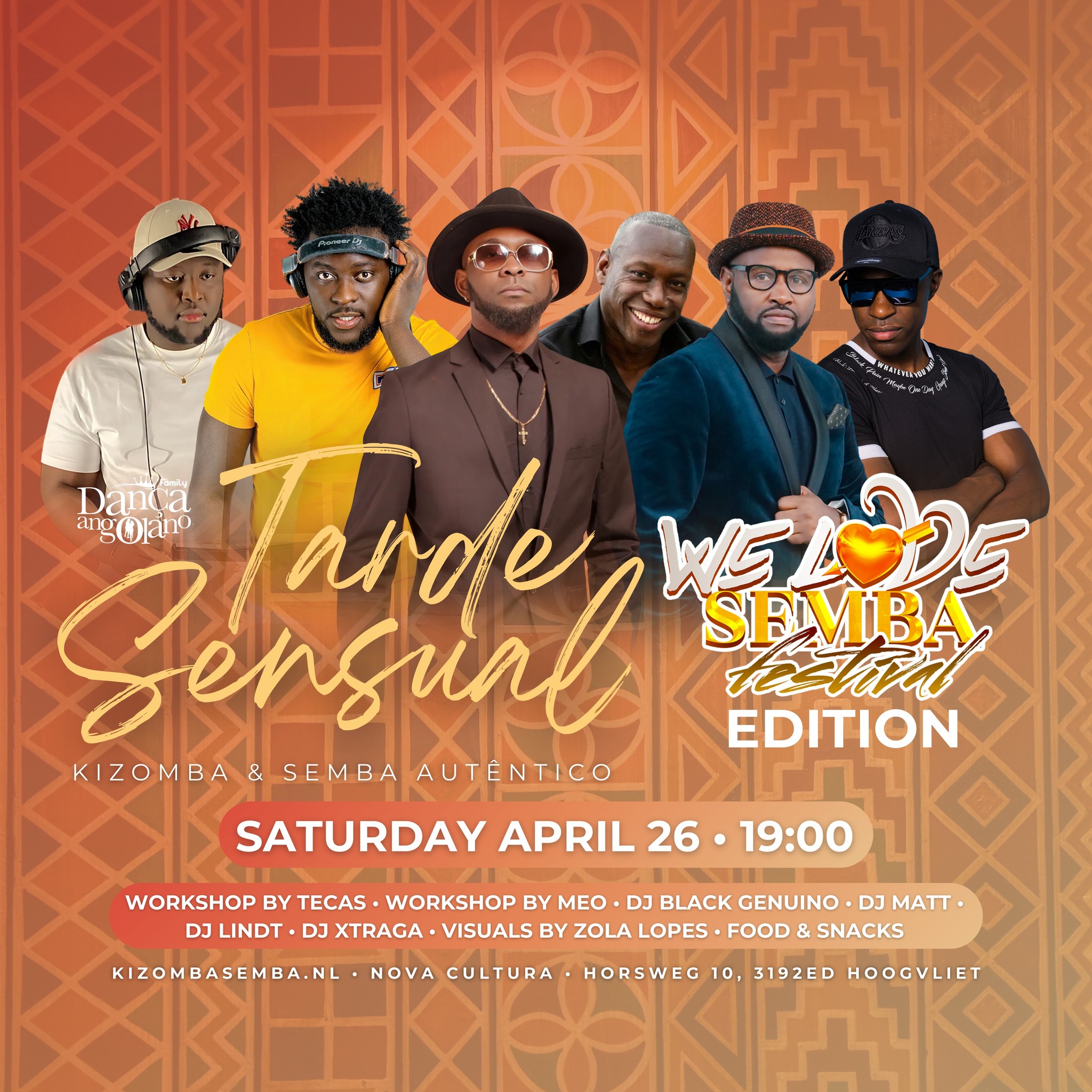 Tarde sensual 26 April 2025 - 2 Workshops! 4 Dj'S