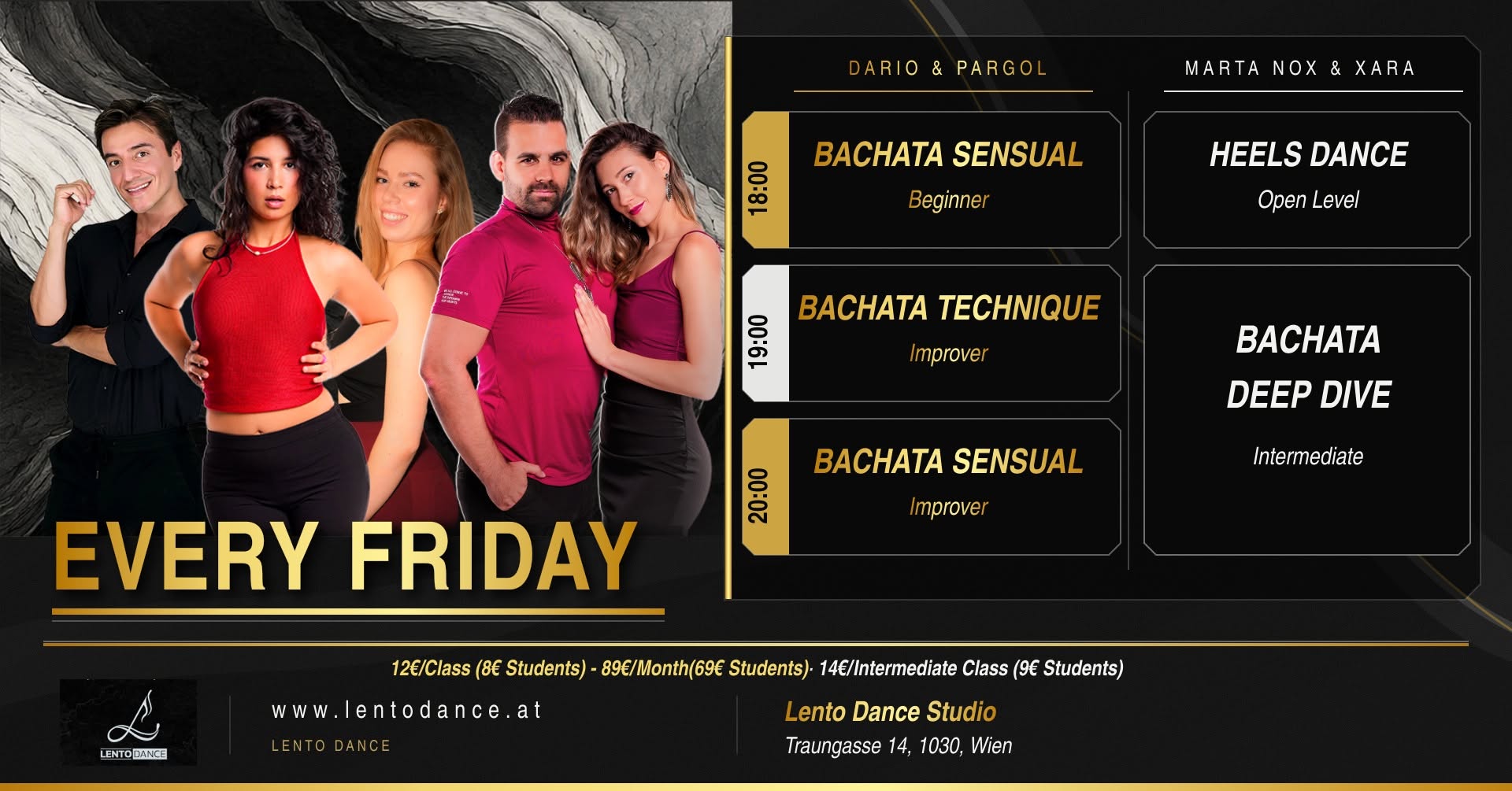 Heels Dance & Bachata Sensual Dance Classes Every Friday