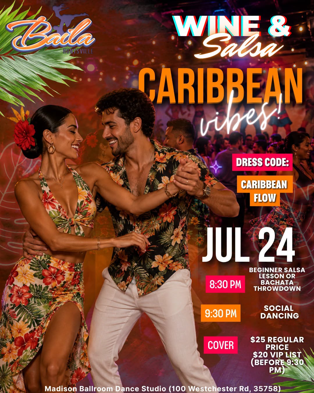 Wine & Salsa Fridays! Caribbean Vibes Edition! 💃🏽🕺🏽🌞🍷