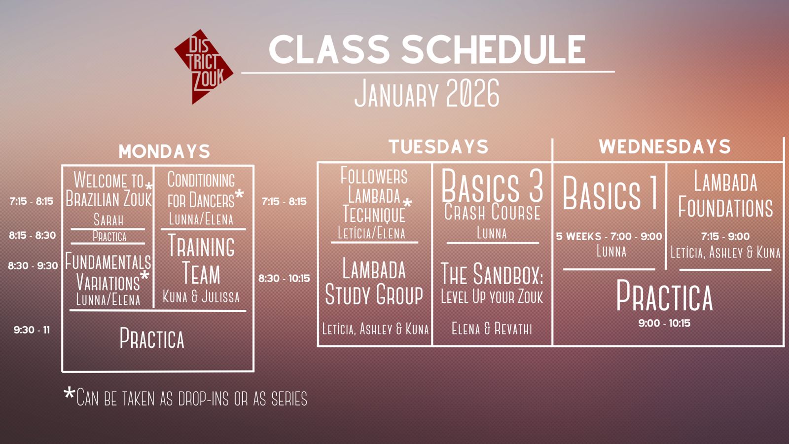 Progressive Zouk & Lambada Classes