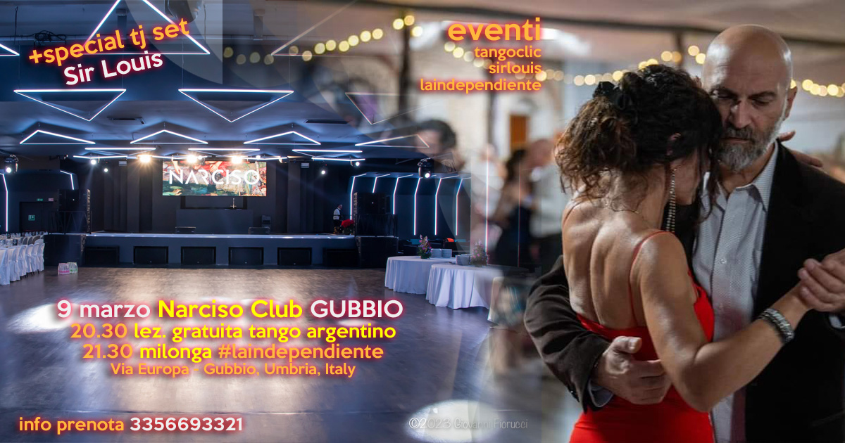 Tango argentino al Narciso Club di Gubbio