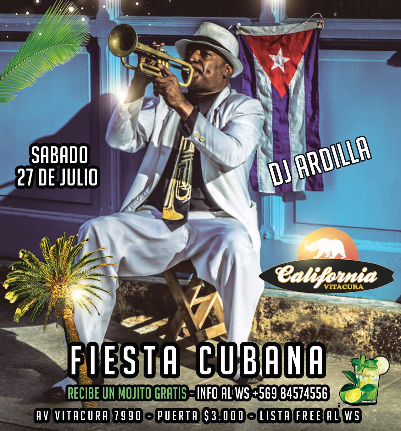Fiesta Cubana - Mojito gratis - California Cantina Remodelado