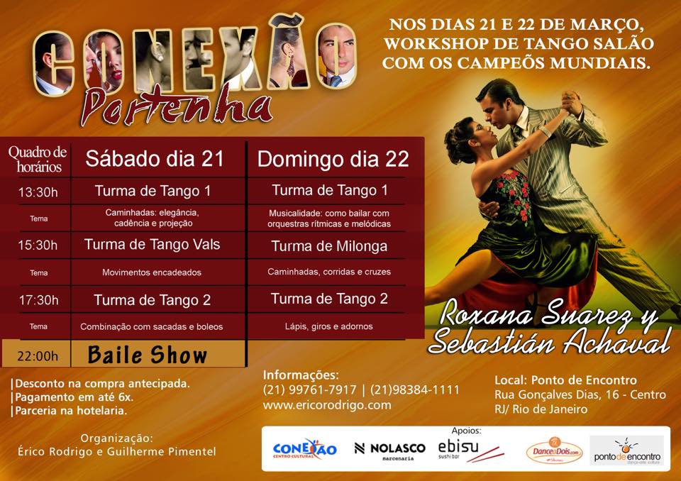 SEMINÁRIO COM SEBASTIÁN ACHAVAL E ROXANA SUAREZ NO RIO DE JANEIRO!