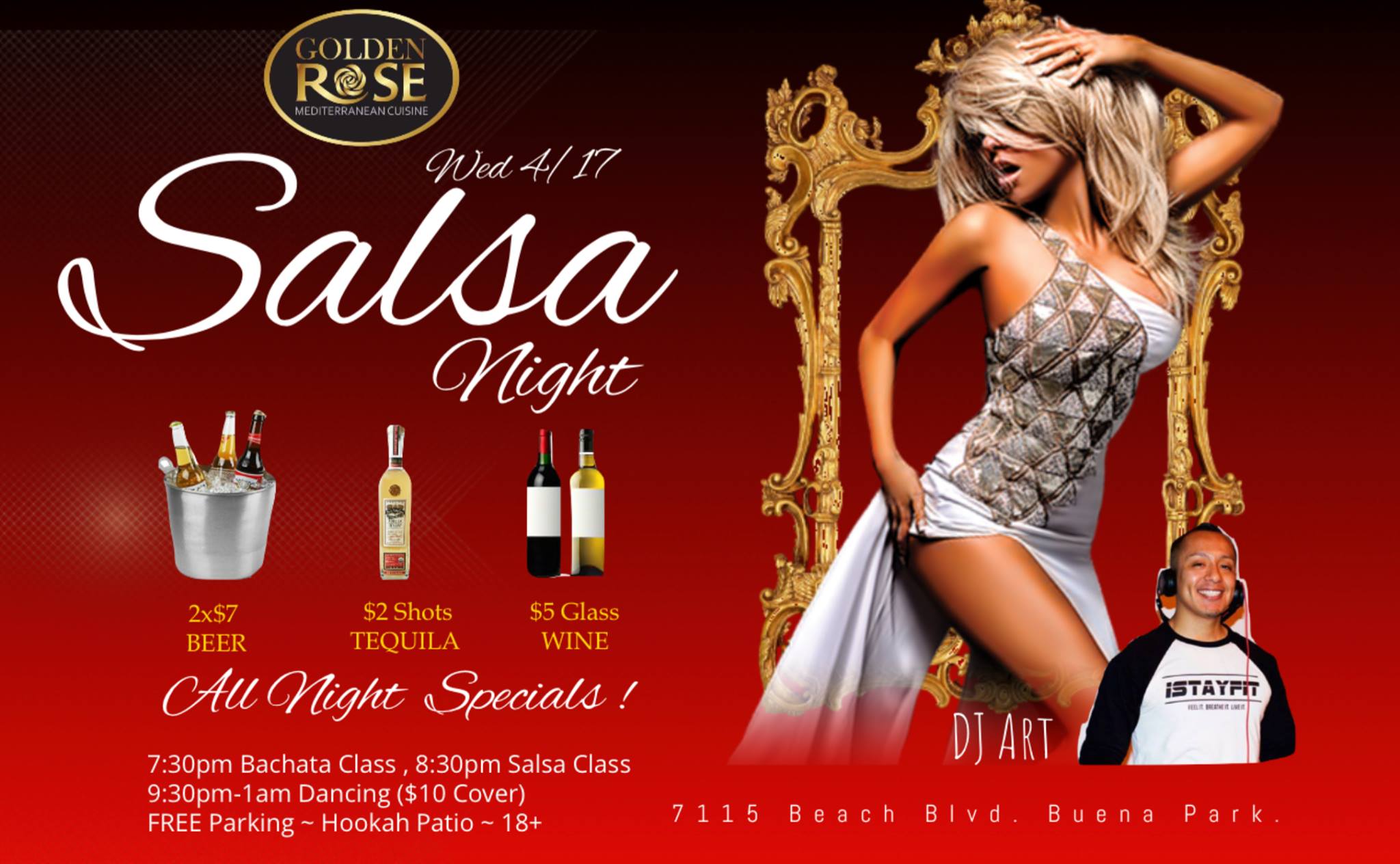 Salsa Night at The Golden Rose ~ 2x$7 All Night Beer