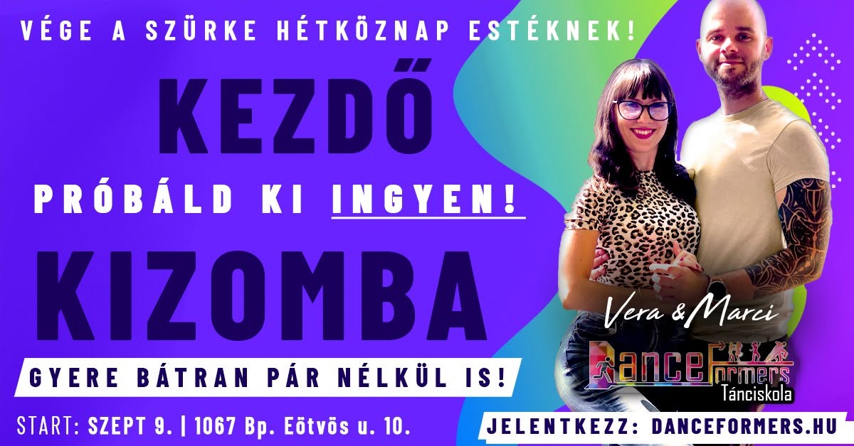 Új Kezdő Kizomba & Urban Kiz Tanfolyam - Jelentkezz Ingyenes Első Órádra!