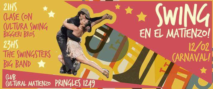 SWING EN EL MATIENZO!! Lunes 12 02(Víspera de Feriado)