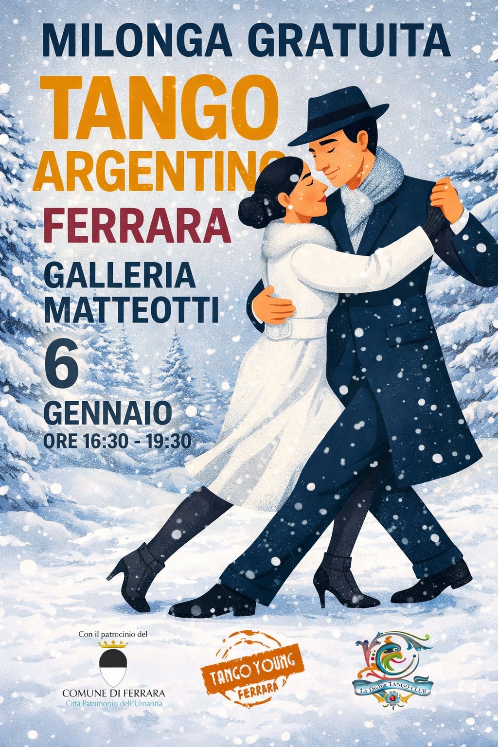 ANNULLATA - Milonga Gratuita della Befana in Galleria Matteotti