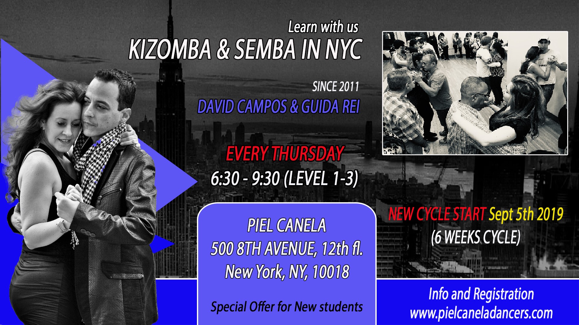 Kizomba & Semba Class in NYC - Sept 5th to Oct 17th