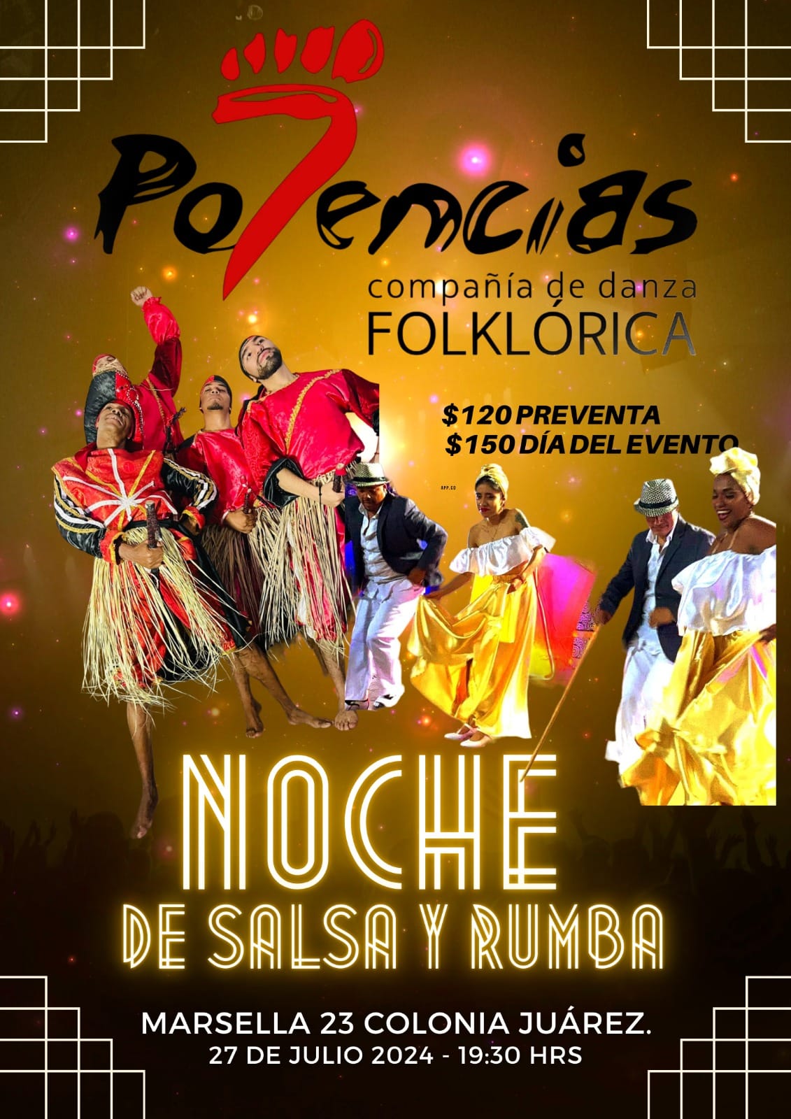 Noche de Salsa y Rumba a lo Cubano con 7 Potencias de Cuba