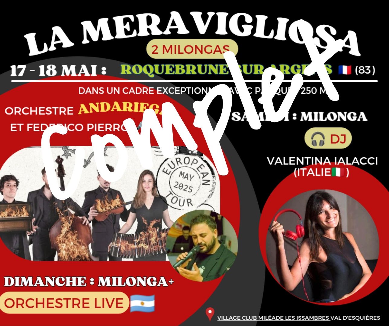 LA MERAVIGLIOSA week-end Tango dans le Var(complet) ouverture liste d'attente