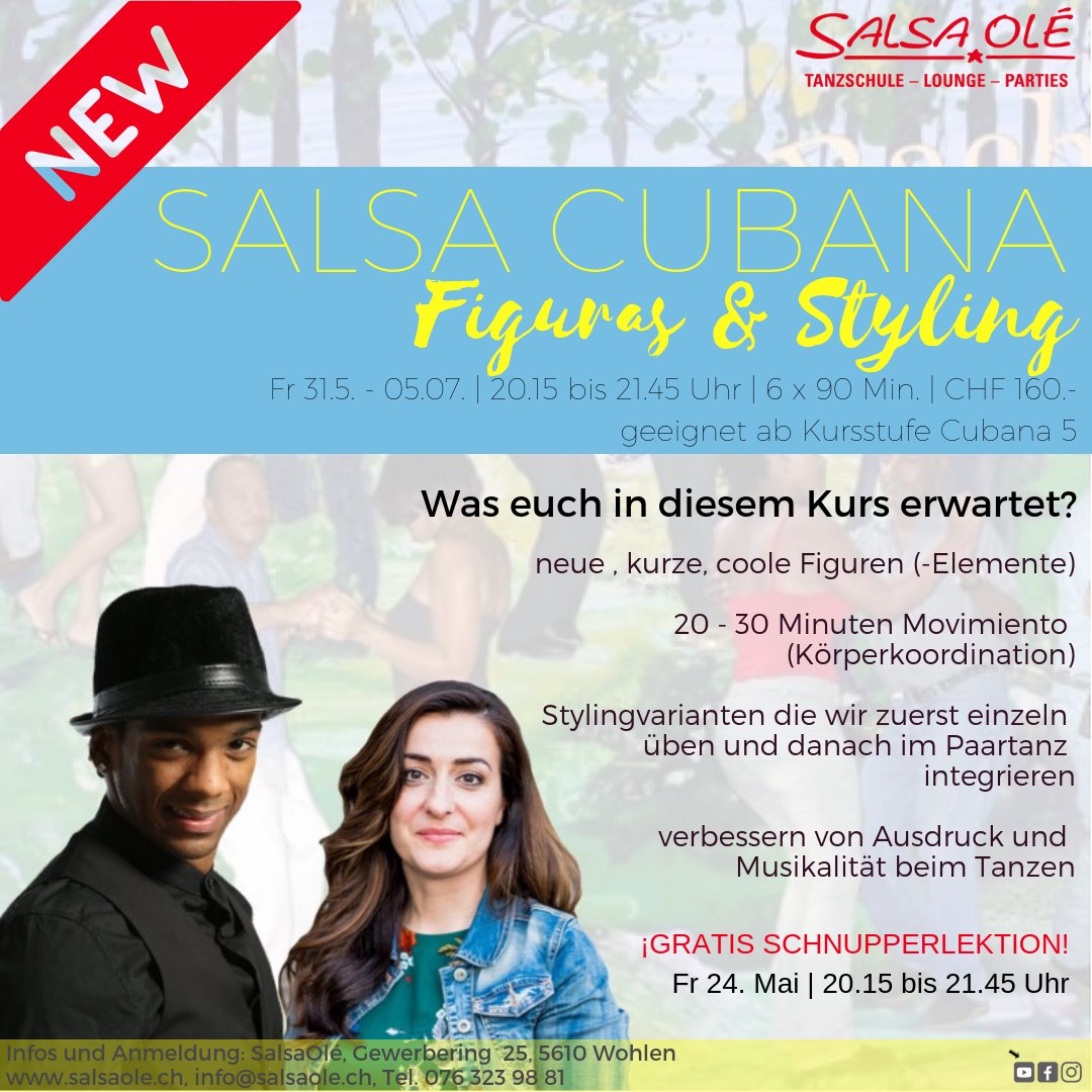 Gratis Schnupperlektion Salsa Cubana Figuras & Styling