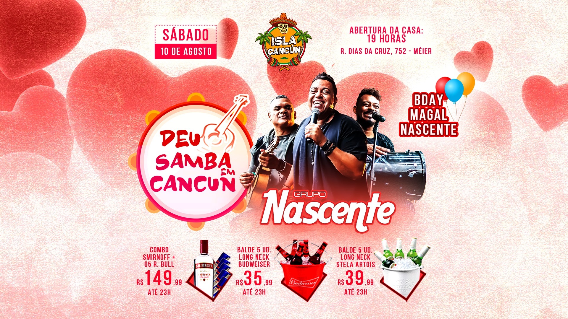 Deu Samba em Cancún - Grupo Nascente @Isla Cancún