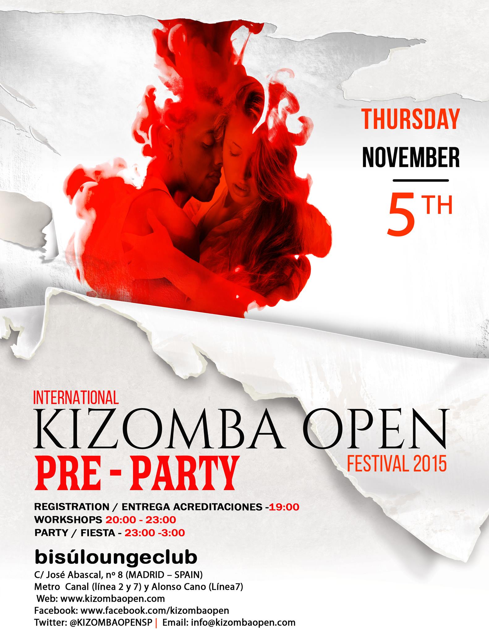 PRE - PARTY KIZOMBA OPEN FESTIVAL 2015 bisúloungeclub