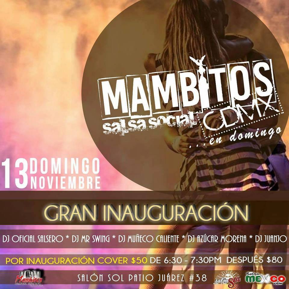 Mambito's Salsa Social CDMX en Domingo!