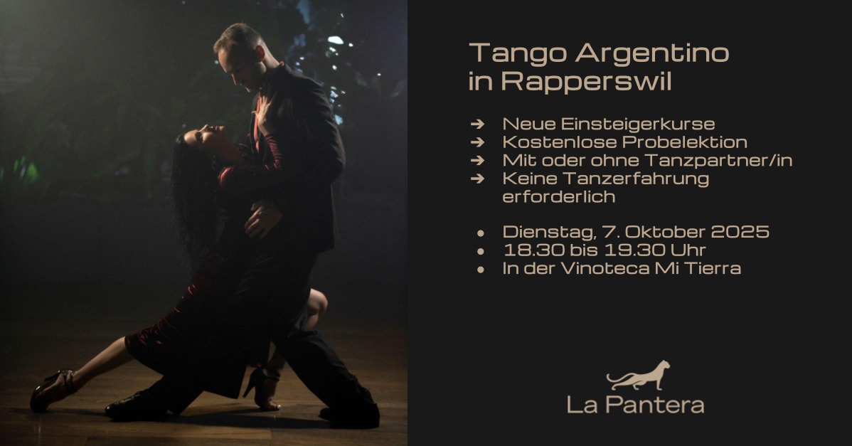 Tango Argentino Einsteigerkurs in Rapperswil - Kostenlose Probelektion!