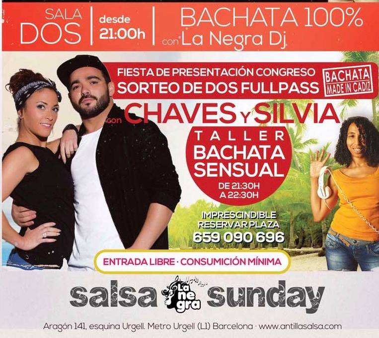 Taller Bachata Sensual Chaves y Silvia domingo en Antilla