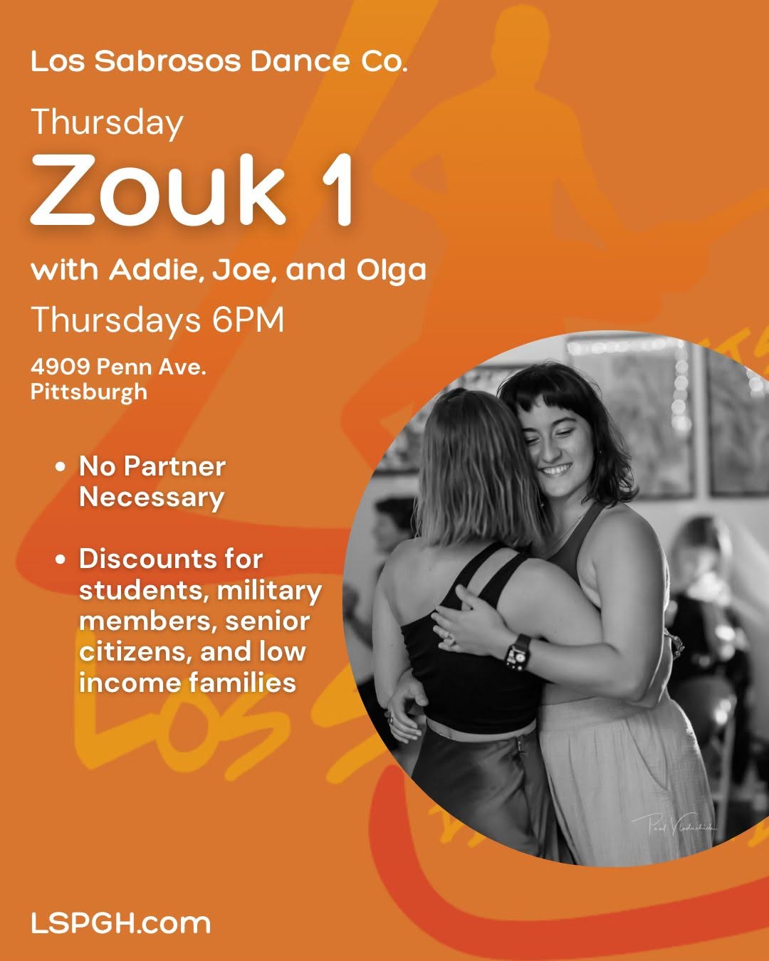 Brazilian Zouk 1 classes at Los Sabrosos