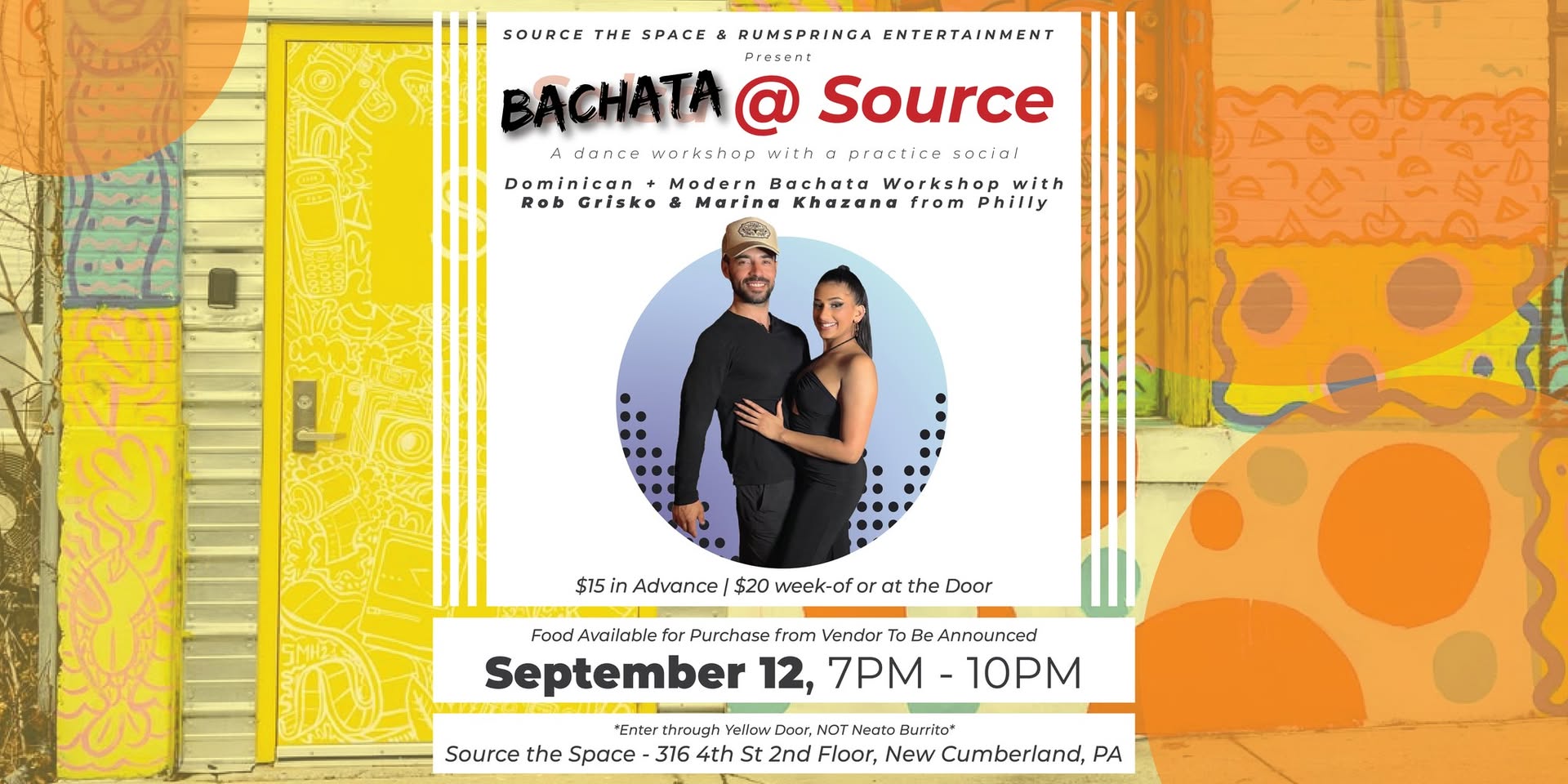 SALSA @ SOURCE - BACHATA WORKSHOP Edition with Rob Grisko & Marina Khazana from Philly