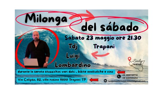 Milonga del sàbado 23 maggio ore 21,30