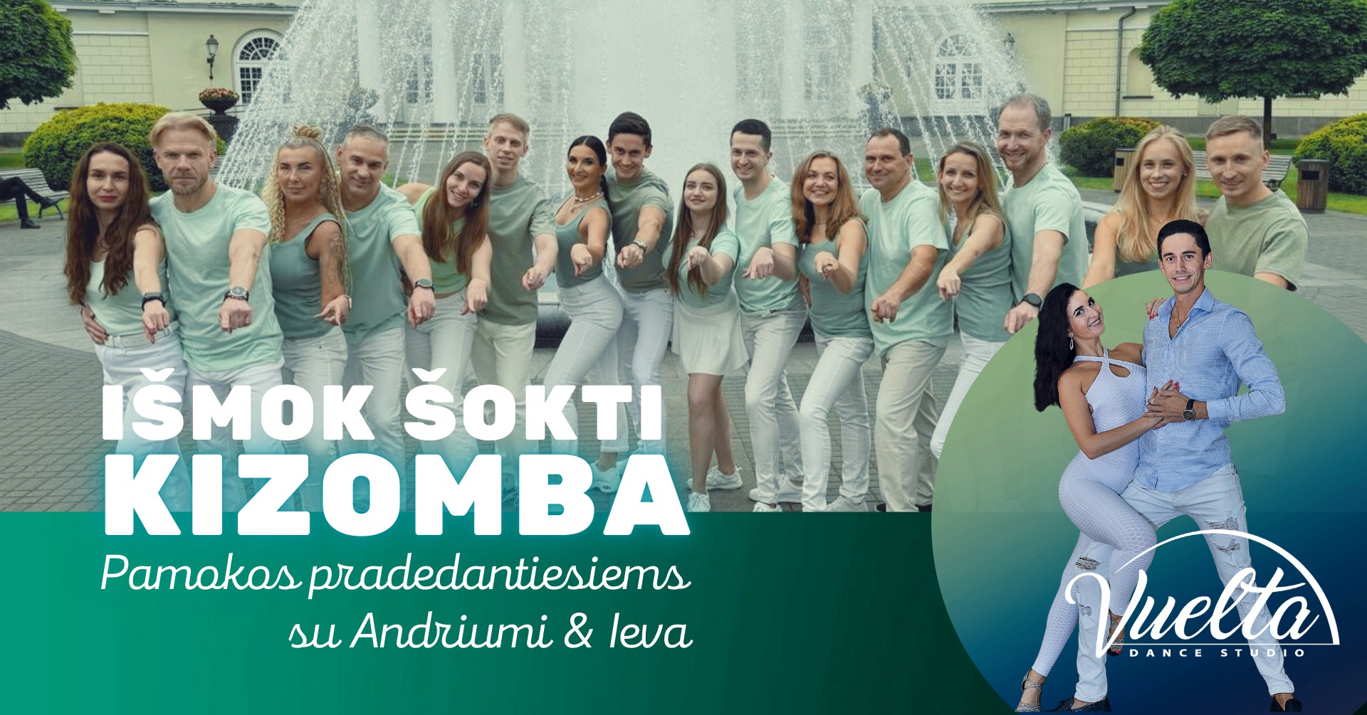 Kizombos kursas pradedantiesiems sekmadieniais