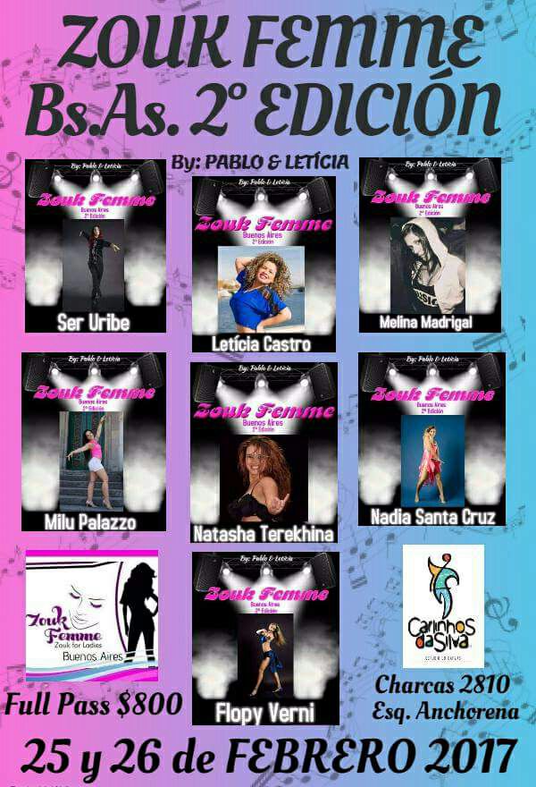 ZOUK FEMME Bs.As. 2017 2° Edición