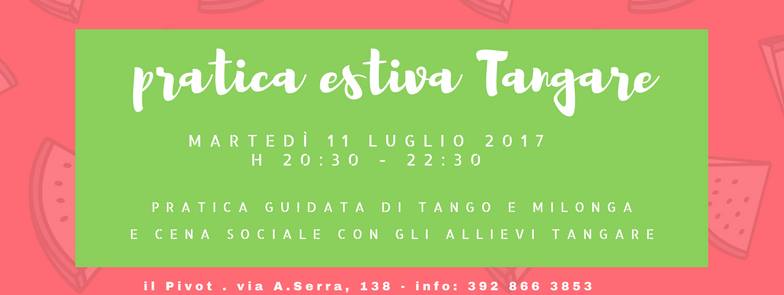 Pratica estiva Tangare e cena di gruppo