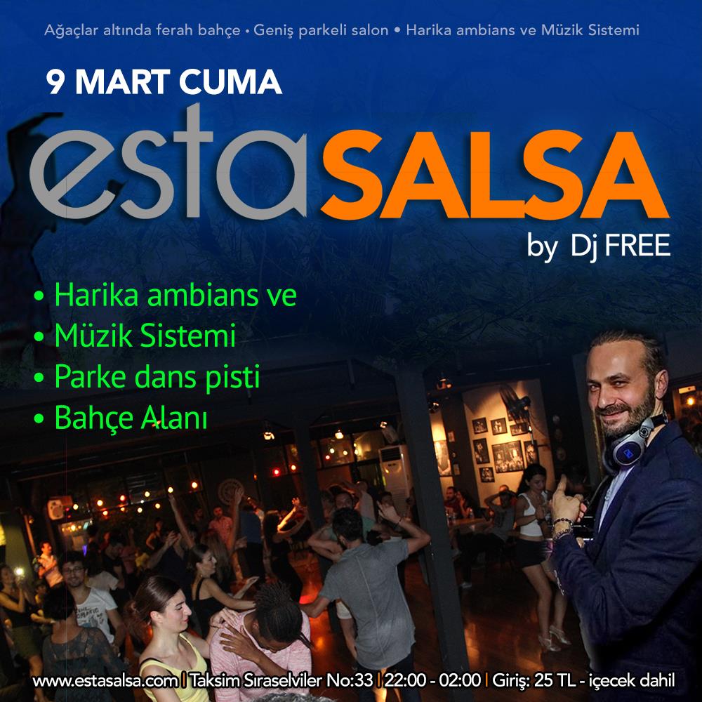 EstaSalsa Latin Dans Gecesi 9 Mart Cuma