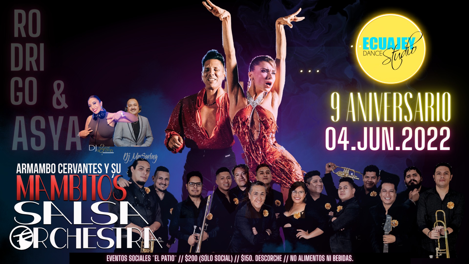 Social de aniversario con la Mambito´s Salsa Orchestra, Dj Azúcar Morena & Dj Mr Swing