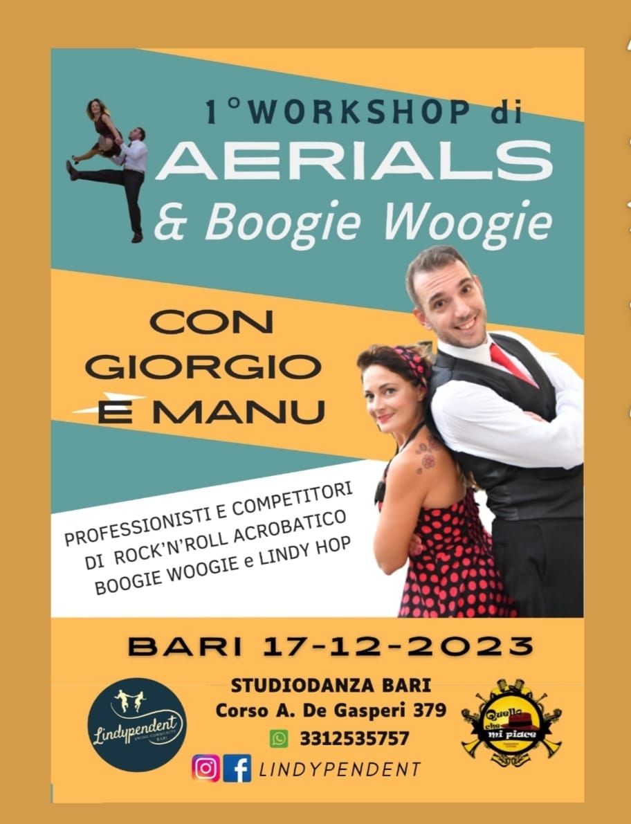 Aerials & Boogie woogie Workshop con Giorgio & Manu