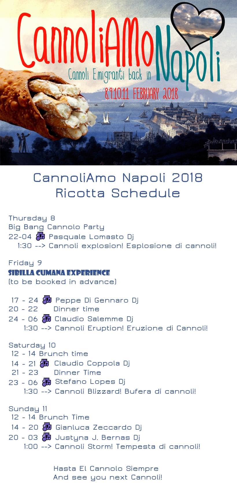CannoliAmo Napoli Cannoli Emigranti back in Napoli