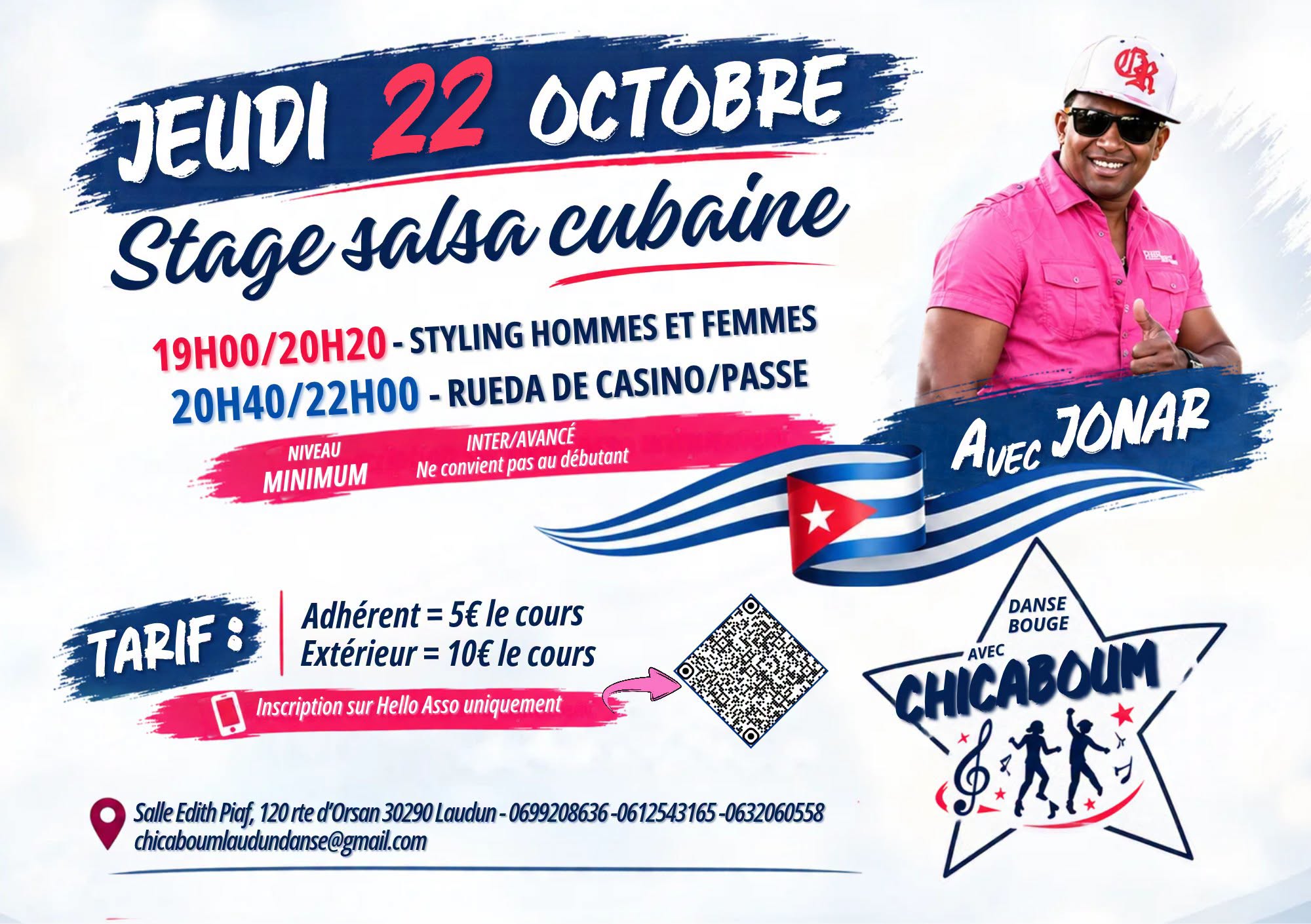 Stage Salsa Cubaine avec Jonar
