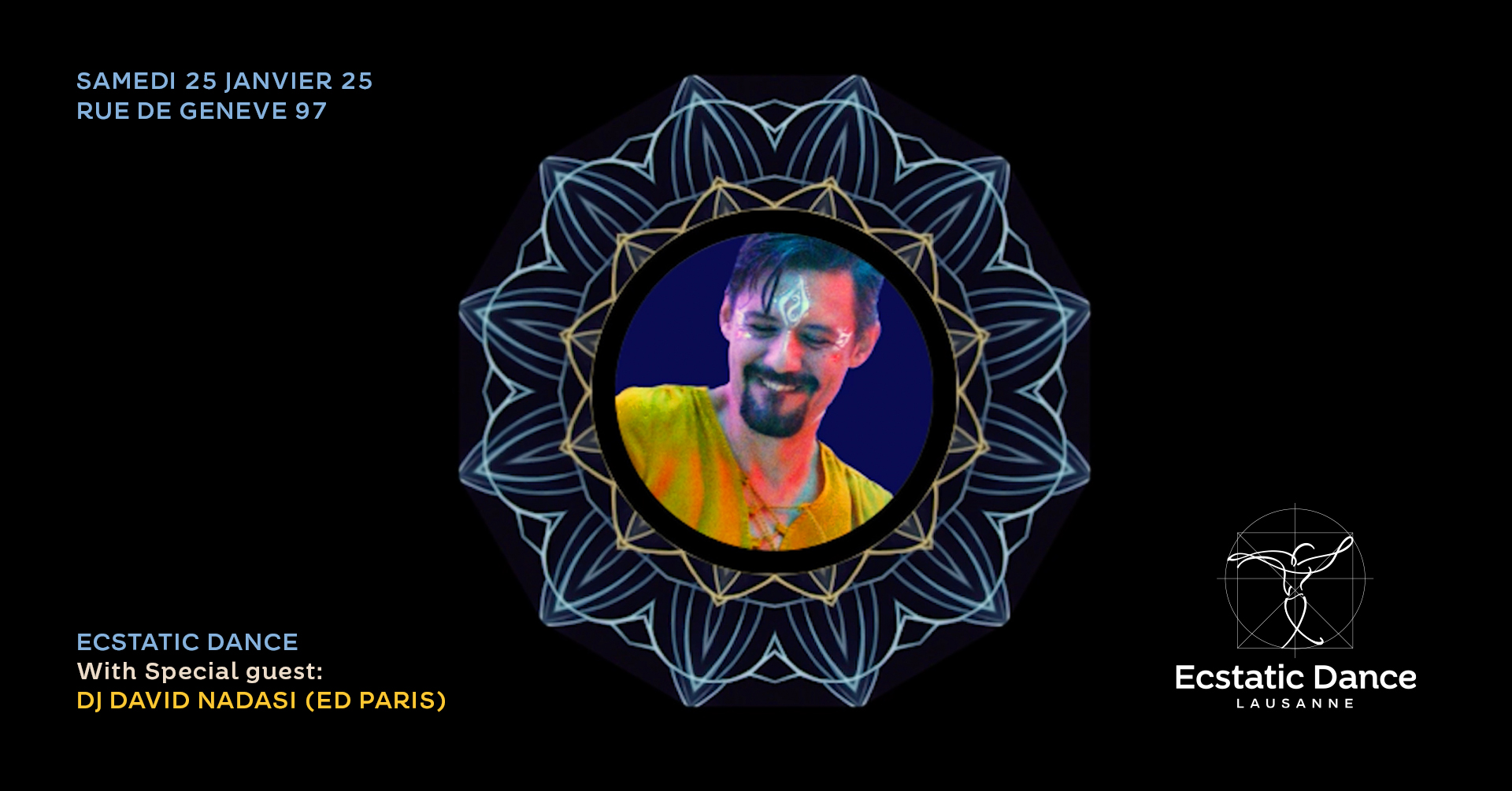 ECSTATIC DANSE LAUSANNE AVEC DAVID NADASI (ED PARIS) - LE SAMEDI 25 JANVIER 25