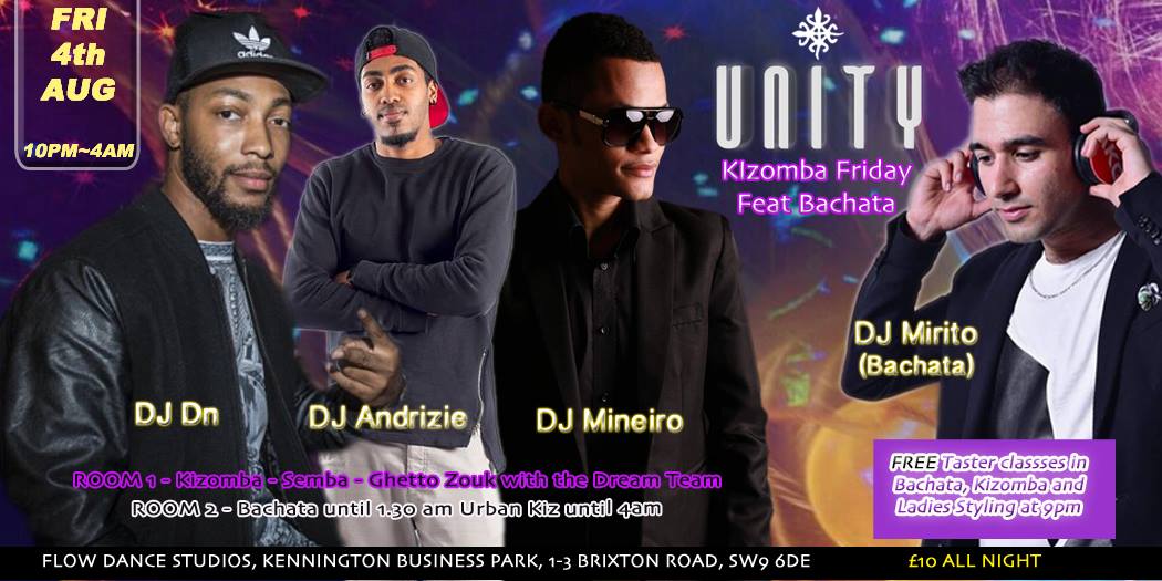 Unity: Kizomba Fridays feat Bachata and Urban Kiz *4th August*