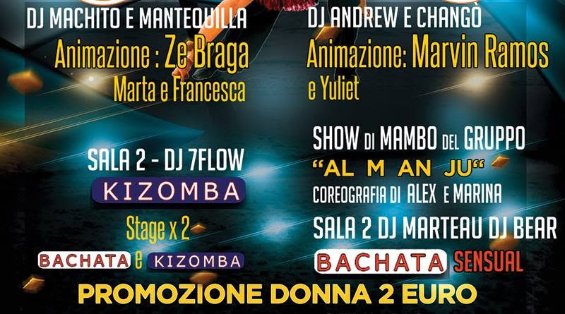 Venerdì 6 Gennaio - Serata Salsa Bachata e Kizomba al Caraibe