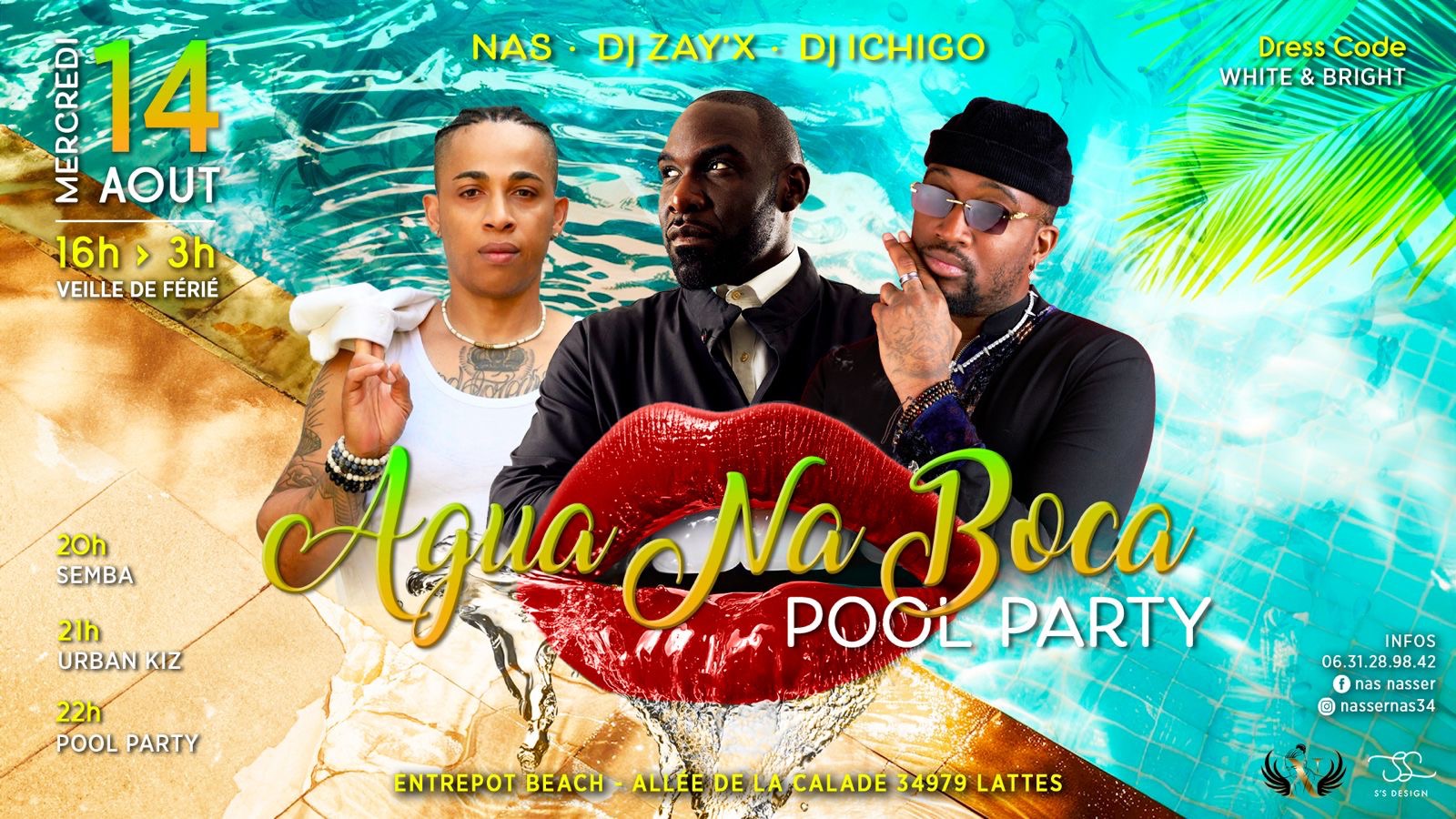 agua na boca pool party