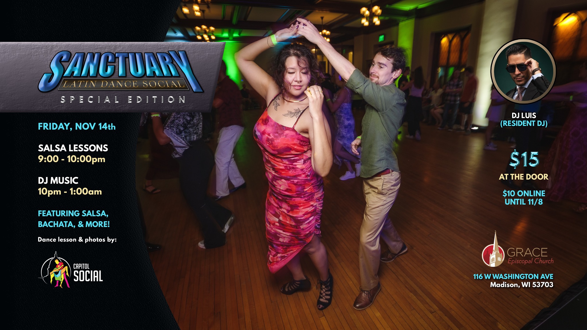 SANCTUARY Latin Dance Social (FRIDAY 11 14 25)