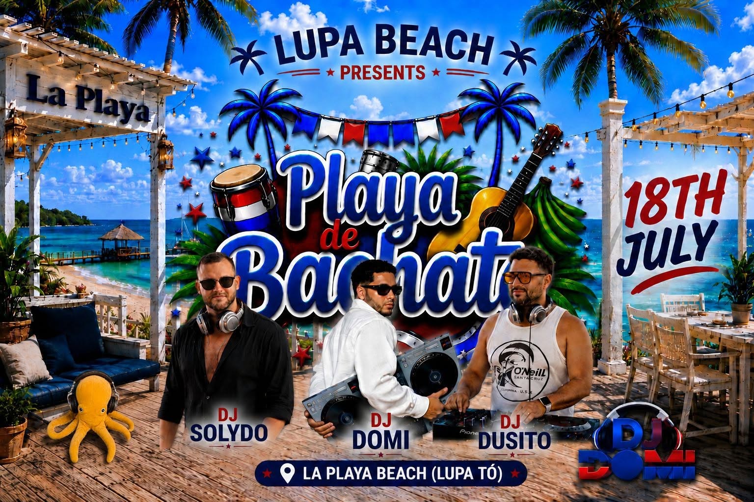 🌴🤩Playa de Bachata Latin MEGA Beach Party x LUPA con 🎧DJ DOMI🇩🇴🇦🇹