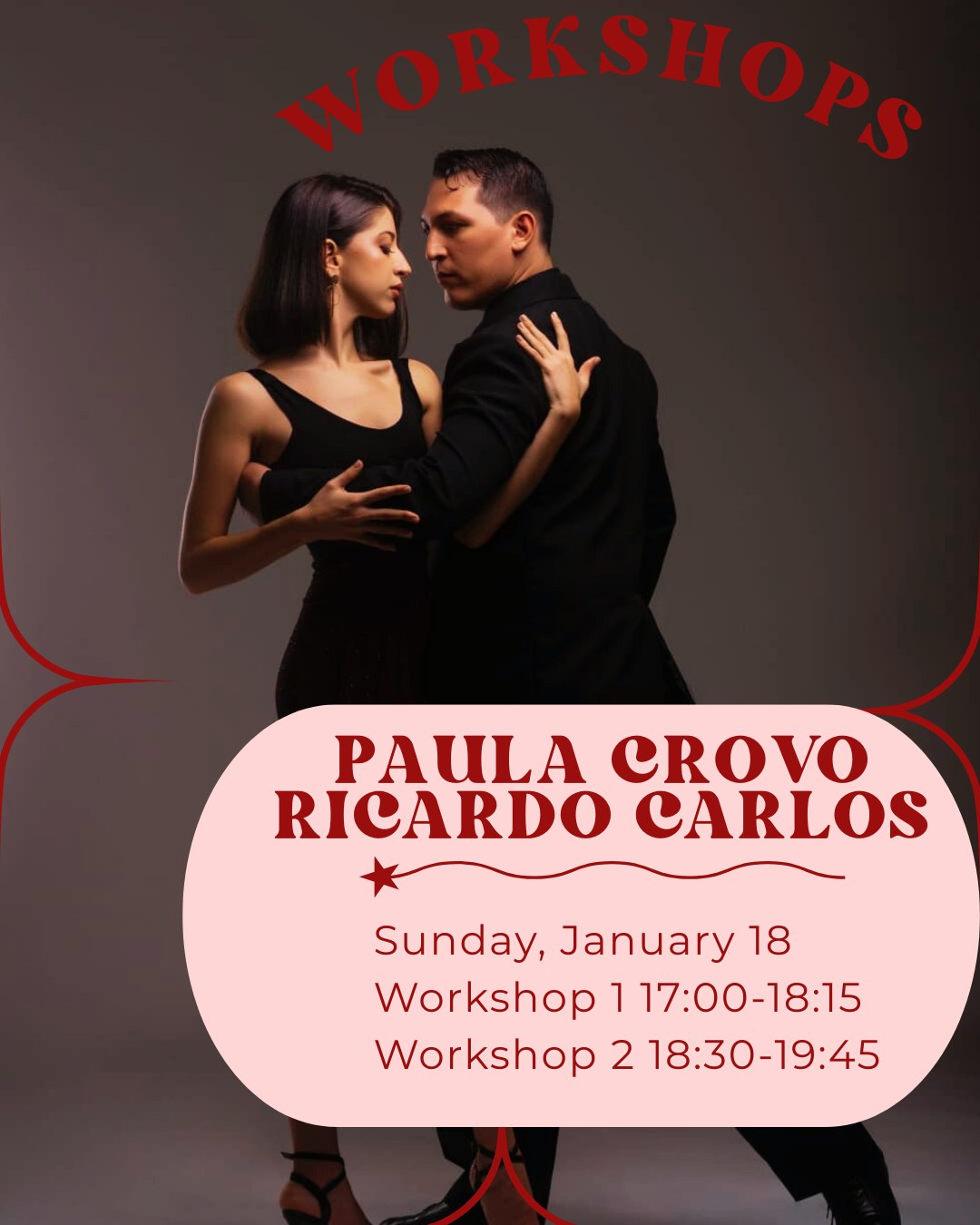 TANGO WORKSHOPS ✨ PAULA CROVO Y RICARDO CARLOS