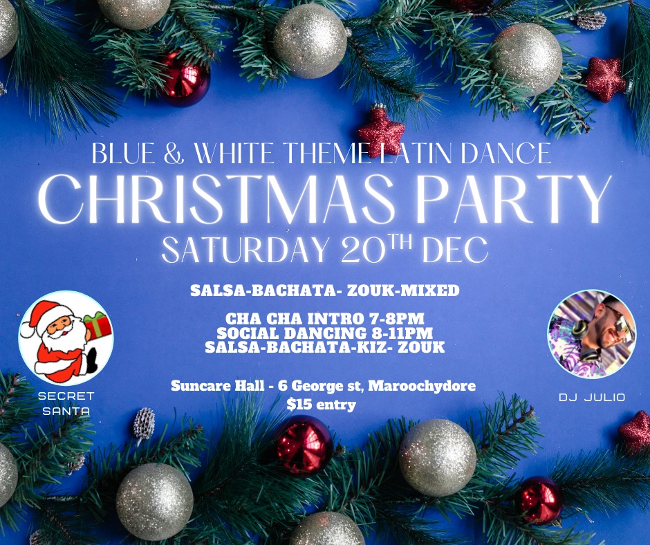 BLUE & WHITE THEME LATIN DANCE CHRISTMAS PARTY