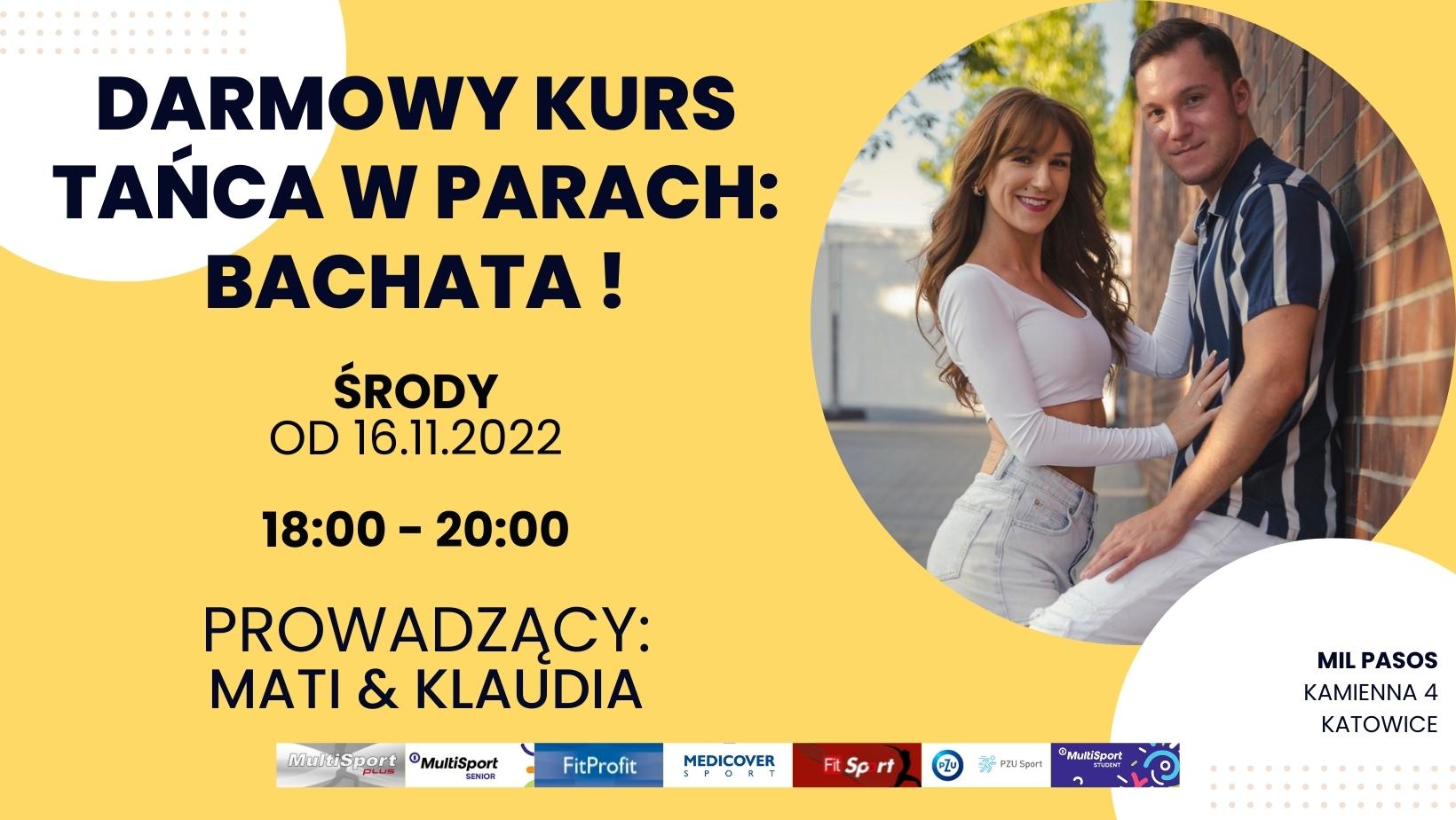 DARMOWY kurs tańca w parach: BACHATA OD ZERA! DLA SINGLI I PAR!