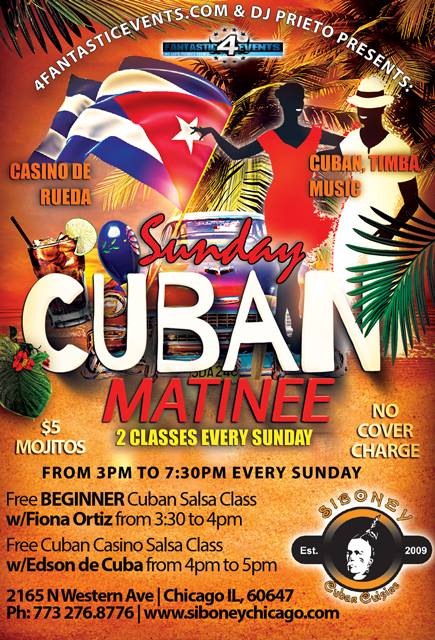 Sunday Cuban Matinee - No Cover, 2 Classes, Family Event!