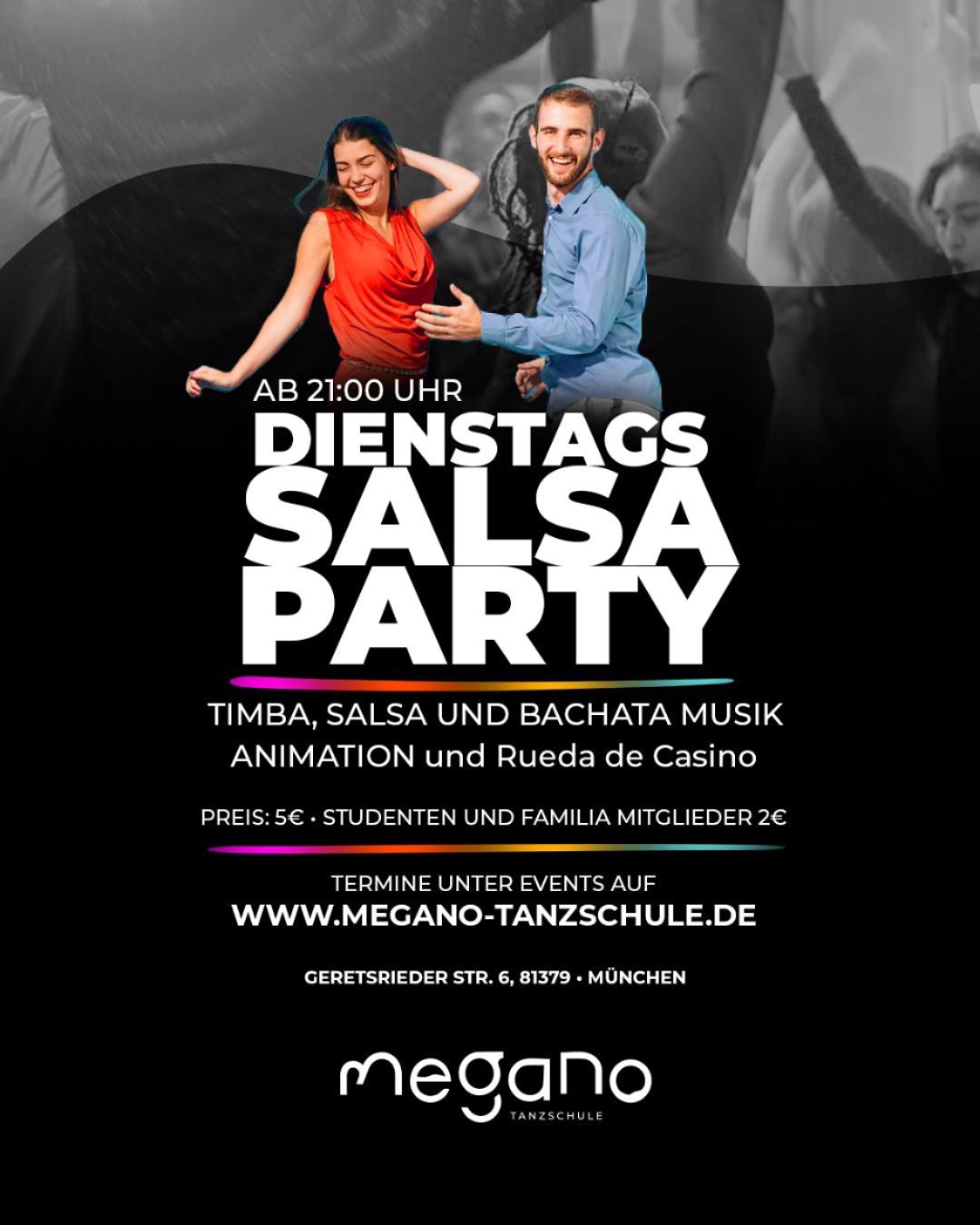 Übungs-Dienstags Salsa Party im Megano!