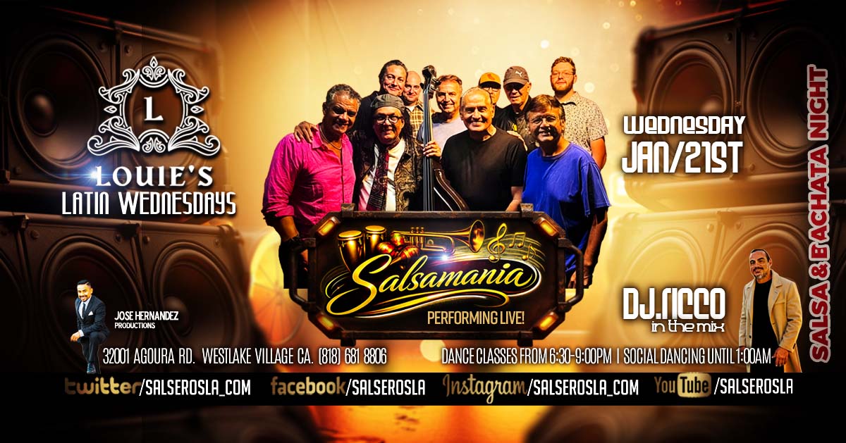Salsamania performing live for the fist time at Club Louie's Latin Wednesdays
