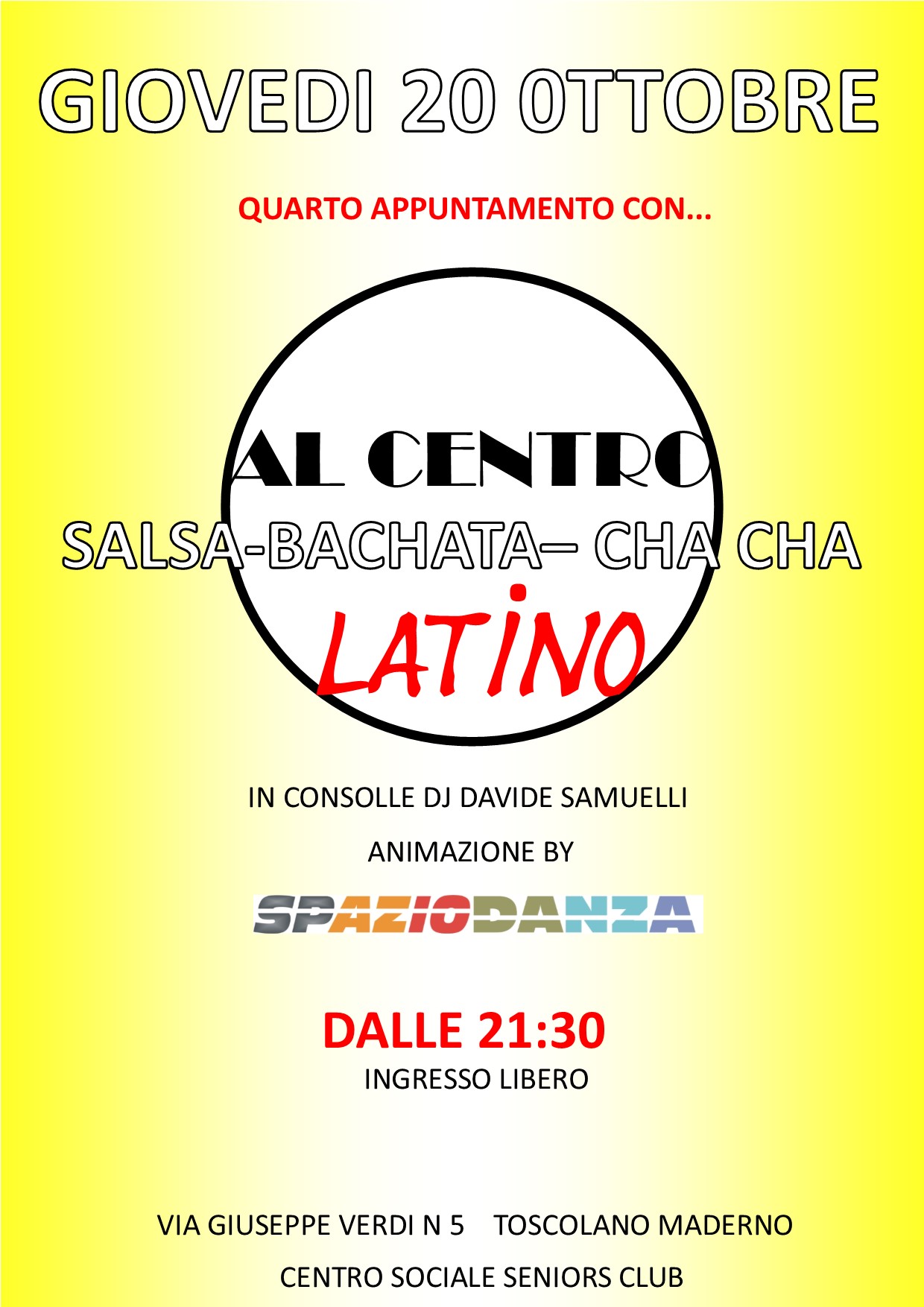 Fiesta latina del giovedì al Centro