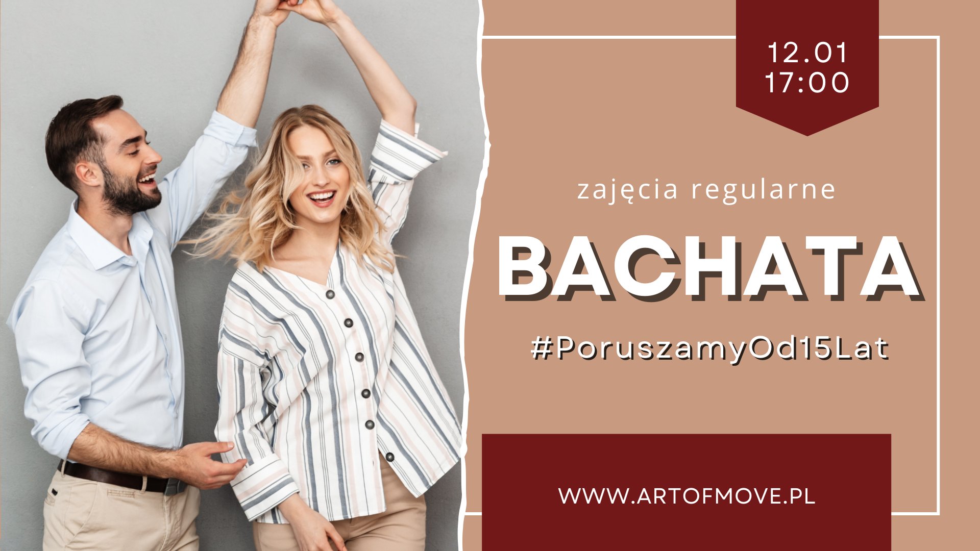 Bachata w parach dla początkujących 12.01 Art of Move BRAK MIEJSC