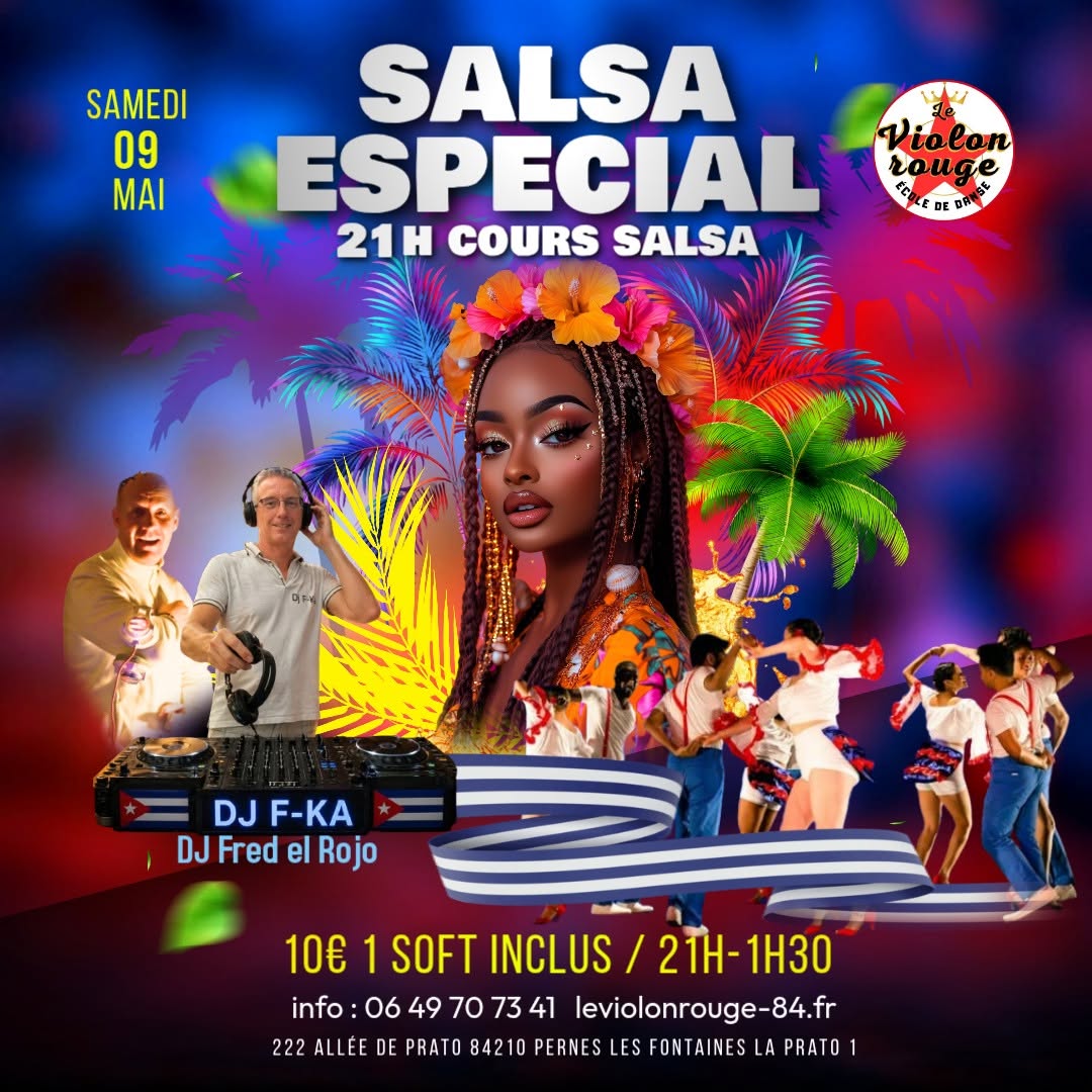 Salsa Especial Le Violon Rouge & cours salsa 21h
